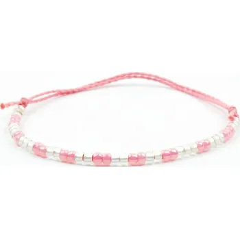 Náramek Moni růžový náramek korálky TOHO T9