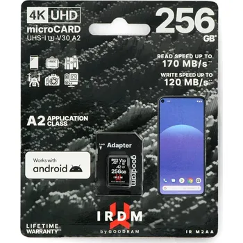Paměťová karta Paměťová karta Goodram IR-M2AA microSD 256 GB 170 MB / s UHS-I třídy U3 s adaptérem