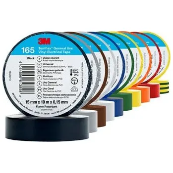 Výstražná páska 3M Temflex 165 izolační páska 3M, 15 mm x 10 m Barva: žluto-zelená