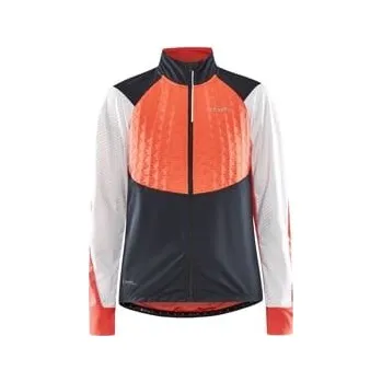 Cyklistická bunda W Cyklobunda CRAFT ADV Bike SubZ Lumen oranžová s bílou XS