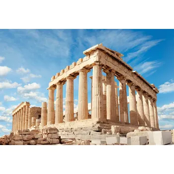 Fototapeta DIMEX | Vliesová fototapeta Parthenon, Řecko MS-5-1139 | 375 x 250 cm| modrá, bílá, béžová + Vliesová fototapeta na stěnu DIMEX Parthenon, Řecko MS51139 v rozměru 375 x 250 cm + lepidlo zdarma