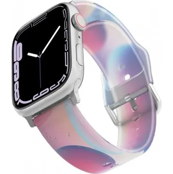 Řemínek na hodinky Matný průsvitný silikonový řemínek pro Apple Watch 42mm / 41mm / 40mm / 38mm - modrofialový