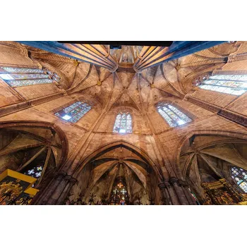 Fototapeta DIMEX | Vliesová fototapeta Gotická čtvrť Barcelony MS-5-0918 | 375 x 250 cm| měděná, hnědá + Vliesová fototapeta na stěnu DIMEX Gotická čtvrť Barcelony MS50918 v rozměru 375 x 250 cm + lepidlo zdarma