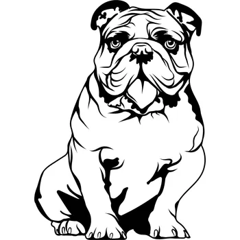 Vsepropejska Anglický buldok dřevěná dekorace na zeď Rozměr (cm): 35 x 25, Typ: Buldok 1