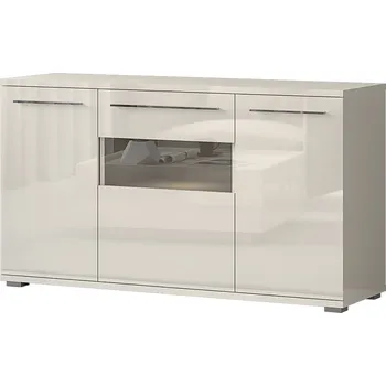Komoda Komoda ks prosklením béžový lesk PIANO K150-3KS