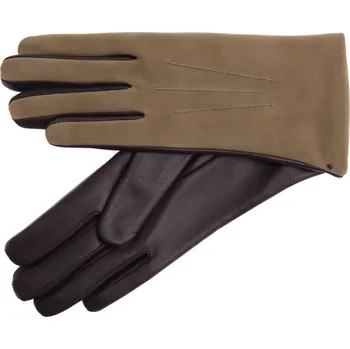 Rukavice Dámské kožené rukavice Špongr MOCHETO olivové Velikost: 7"