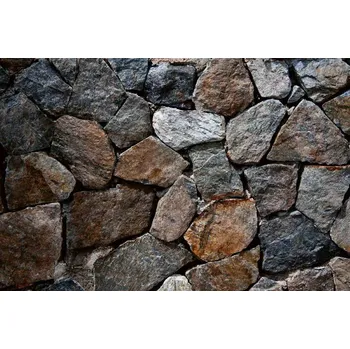 Fototapeta DIMEX | Vliesová fototapeta Tmavá kamenná zídka MS-5-2697 | 375 x 250 cm | černá, hnědá, šedá + Vliesová fototapeta na stěnu DIMEX Tmavá kamenná zídka MS52697 v rozměru 375 x 250 cm + lepidlo zdarma