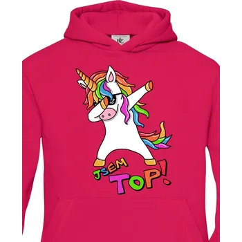 Chlapecká mikina Dětská mikina Jsem top!, Barva Purpurová Bezvatriko.cz 0885 - DTF/DTG