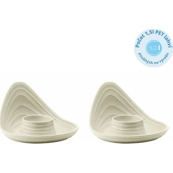 Stojánek na vajíčko TIERRA stojánky na vajíčka 2 ks, béžové - GUZZINI (Plastové stojánky na vajíčka 2 ks, béžové - GUZZINI)