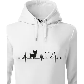 Dámská mikina Dámská mikina Yorkshirský teriér tep, Barva Bílá, Velikost XL, Canvas Dámská mikina Bezvatriko.cz 1013