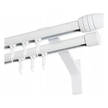 Garnýž Garnýž dvojitá hliníkový profil BÍLÁ koncovka Potisk Frez