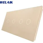 WELAIK dvojnásobný skleněný panel 2+2 - ivory cream