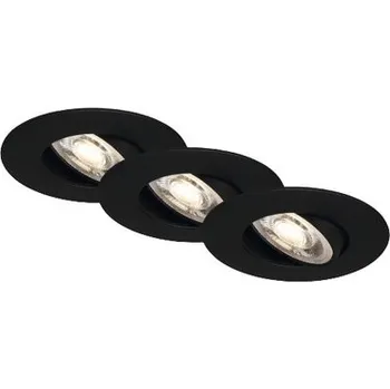 Bodové svítidlo LED zápustné osvětlení Briloner IP23 3x5 W 3x460 lm 3000 K černé set