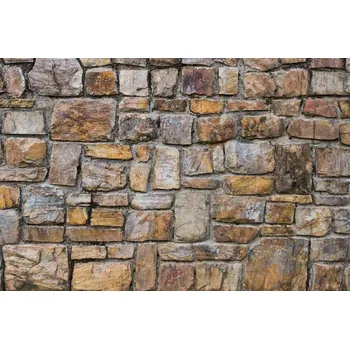 Fototapeta DIMEX | Vliesová fototapeta Detail kamenné zdi MS-5-2385 | 375 x 250 cm| oranžová, hnědá, šedá + Vliesová fototapeta na stěnu DIMEX Detail kamenné zdi MS52385 v rozměru 375 x 250 cm + lepidlo zdarma