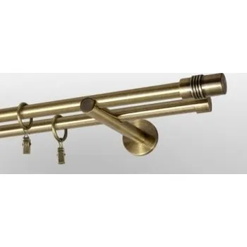 Garnýž Kovová garnýž Antik dvojitá Ø 19mm koncovka - Cylinder