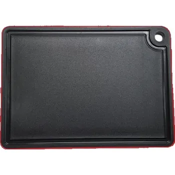 Kuchyňské náčiní TOMGAST | krájecí deska, barva černá-červená, rozměr 27x19x0,9 cm (Deska na krájení potravin, barva černá-červená, rozměr 27x19x0,9cm)