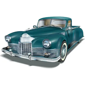 Fototapeta DIMEX | Vliesová fototapeta Modré retro auto MS-5-2168 | 375 x 250 cm| modrá, bílá, metalická + Vliesová fototapeta na stěnu DIMEX Modré retro auto MS52168 v rozměru 375 x 250 cm + lepidlo zdarma