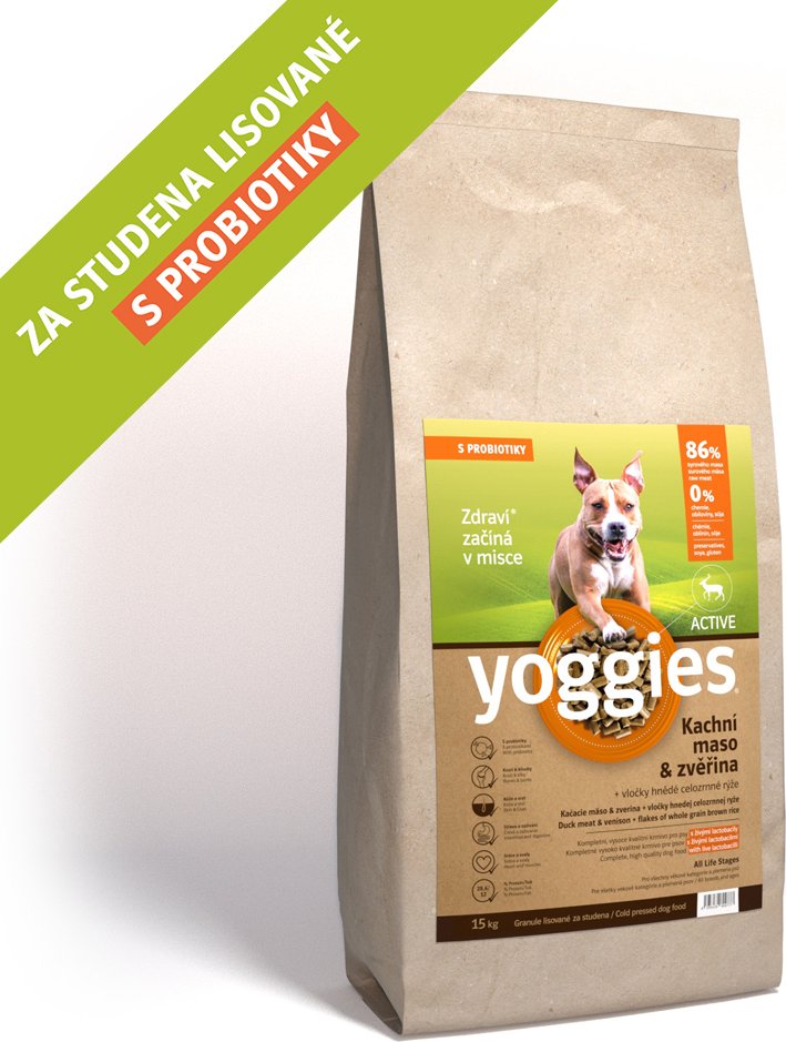 Yoggies Active Kachna a zvěřina 15kg