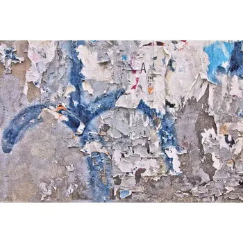 Fototapeta DIMEX | Vliesová fototapeta Otrhané papírové plakáty MS-5-2417 | 375 x 250 cm | modrá, bílá, šedá + Vliesová fototapeta na stěnu DIMEX Otrhané papírové plakáty MS52417 v rozměru 375 x 250 cm + lepidlo zdarma