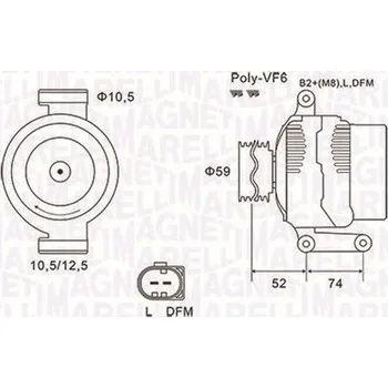 Alternátor Alternátor MAGNETI MARELLI 063731928010