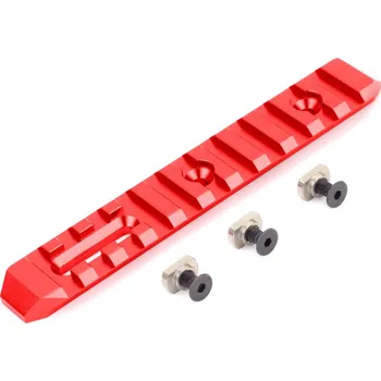 SLONG Airsoft CNC RIS lišta pro M-LOK předpažbí - 128mm - červená