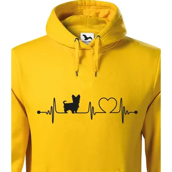 Pánská mikina Pánská mikina Yorkshirský teriér tep, Barva Žlutá, Velikost M, Canvas Pánská mikina Bezvatriko.cz 1013