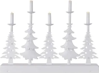 Vánoční svícen EMOS DCAW14 5 LED teplá bílá 24 cm