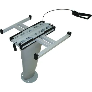 Příslušenství ke karavanu Kesseböhmer Jednosloupový zvedací stůl Primero Comfort, 350-710 mm, stříbrno-šedý