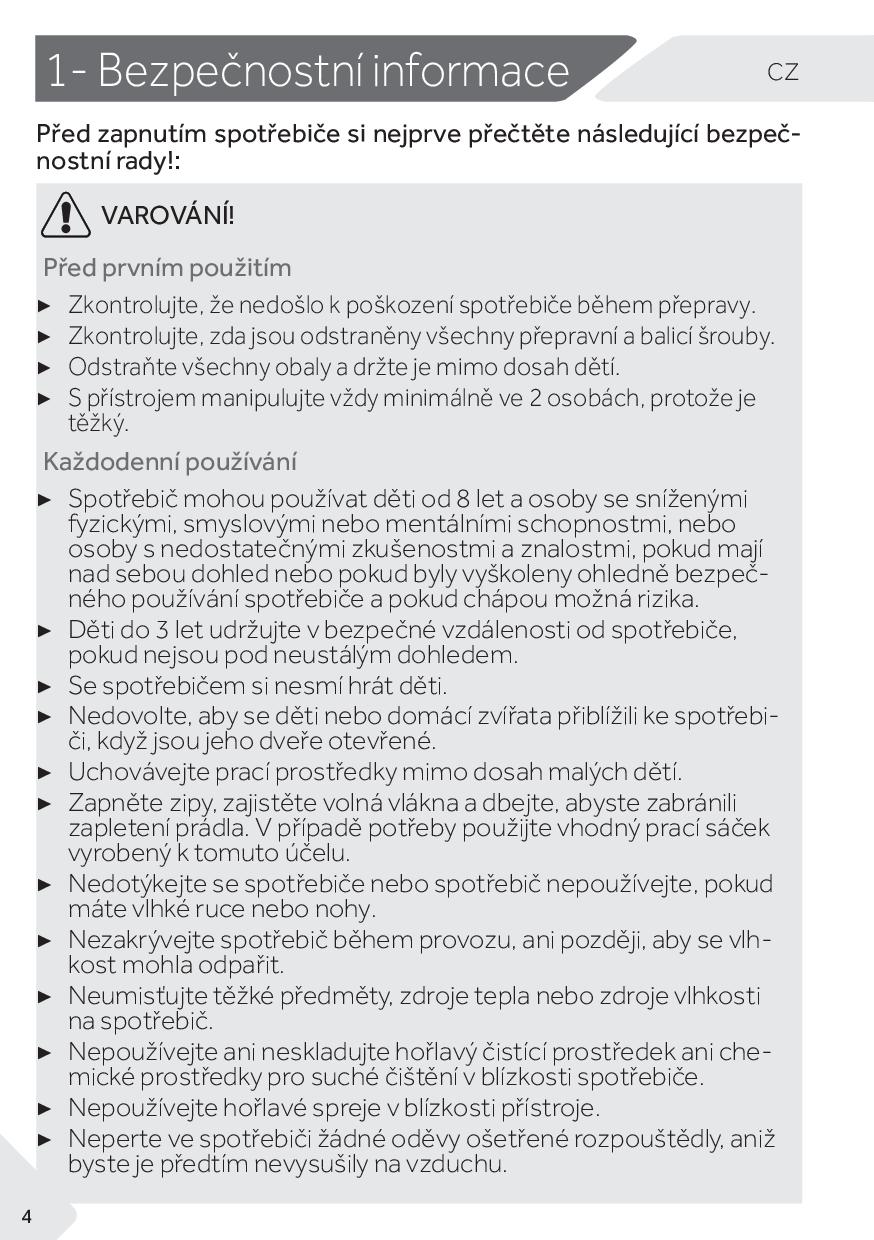 Návod k použití Haier HW90G-B14979TU1S - Zbozi.cz