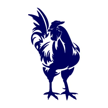 Samolepící dekorace SAMOLEPKA Kohout 004 levá (23 - tmavě modrá) NA AUTO, NÁLEPKA, FÓLIE, POLEP, TUNING, VLASTNÍ TEXT, TISK, AUTOSAMOLEPKY.cz, POLEPY, OBRÁZEK, LOGO, SAMOLEPKY