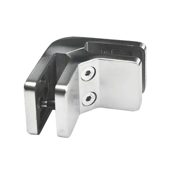 svorka skla rohová 90˚, broušená nerez - úchyt skla 72 x 45 x 30 mm, na sklo 8 - 12,76 mm, broušená nerez K320 / AISI304