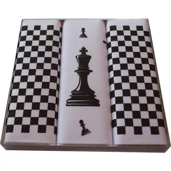 Látkový kapesník Etex s.r.o Bavlněné pánské kapesníky s motivem šachů