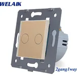 WELAIK modul vypínače, dvojitý ř.5 small panel Ivory creme