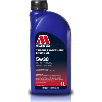 Auto-moto MILLERS OILS motorový olej polosyntetický Trident Professional 5w30 1l