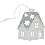 Flora Dřevěný domeček 6 x 5,5 cm bílý