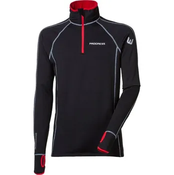 Pánská mikina Mikina pánská Progress TOREZ ZIP, černo/červená Velikost: XXL