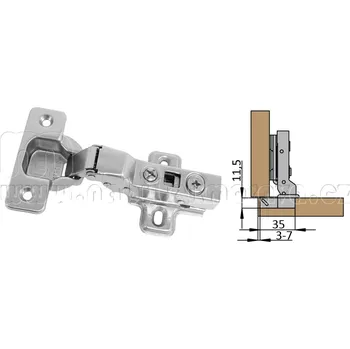 Nábytkové kování Nabytekmorava Polonaložený závěs s podložkou tlumení dovření s dotahem