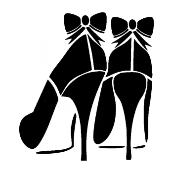 Samolepící dekorace SAMOLEPKA Dámské lodičky levá (01 - černá) NA AUTO, NÁLEPKA, FÓLIE, POLEP, TUNING, VLASTNÍ TEXT, TISK, AUTOSAMOLEPKY.cz, POLEPY, OBRÁZEK, LOGO, SAMOLEPKY