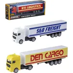 Teamsterz auto kovový tahač s kontejnerem volný chod 3 druhy