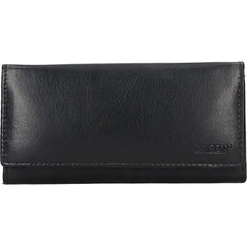 Módní doplněk dámská peněženka kožená V-25 - černá - BLK