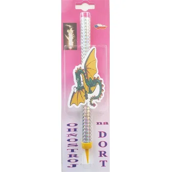 Dortová svíčka Dortová fontána Drak - 1ks - PREZENT