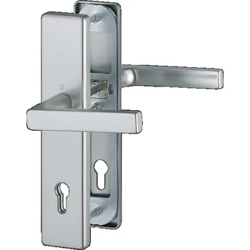 Dveřní kování Bezpečnostní kování HOPPE DALLAS F9 klika/klika bez překrytu, 92/8, 67-72mm