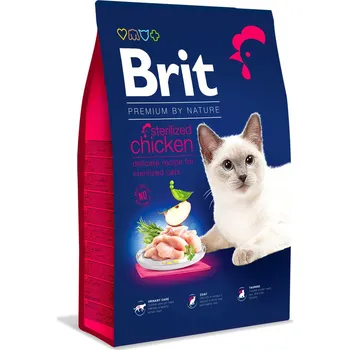 Volný čas Brit Premium by Nature Cat Steril. Chicken 8 kg