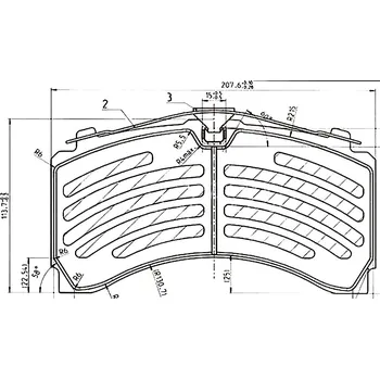 Brzdový komplet Brzdové destičky KNORR 29244 pro MB Actros, zadní