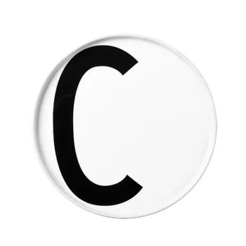 Talíř Porcelánový talíř Letter C