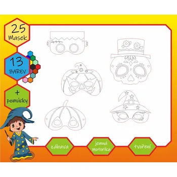 kreativní sada Radost v písku Tvořivá sada - 25ks Masek Halloween
