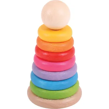 Dřevěná hračka Bigjigs Baby Duhový panáček