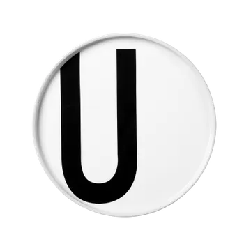 Talíř Porcelánový talíř Letter U