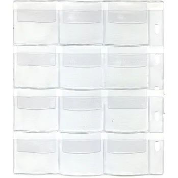 Obal pro sběratelský předmět TGW.cz 10 ks listů TGW 12 - na 12 ks mincí s kapsou (rozměr 53x53 mm)