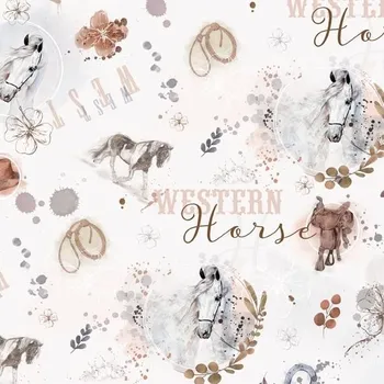 Balící papír Balící papír 100x70 cm - K281 (2 ks) - Western Horse